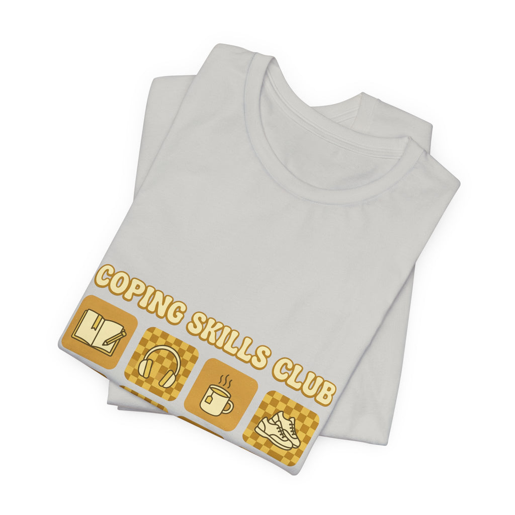 Coping Skills Club Tee | Mental Health Awareness, Retro Green Ribbon