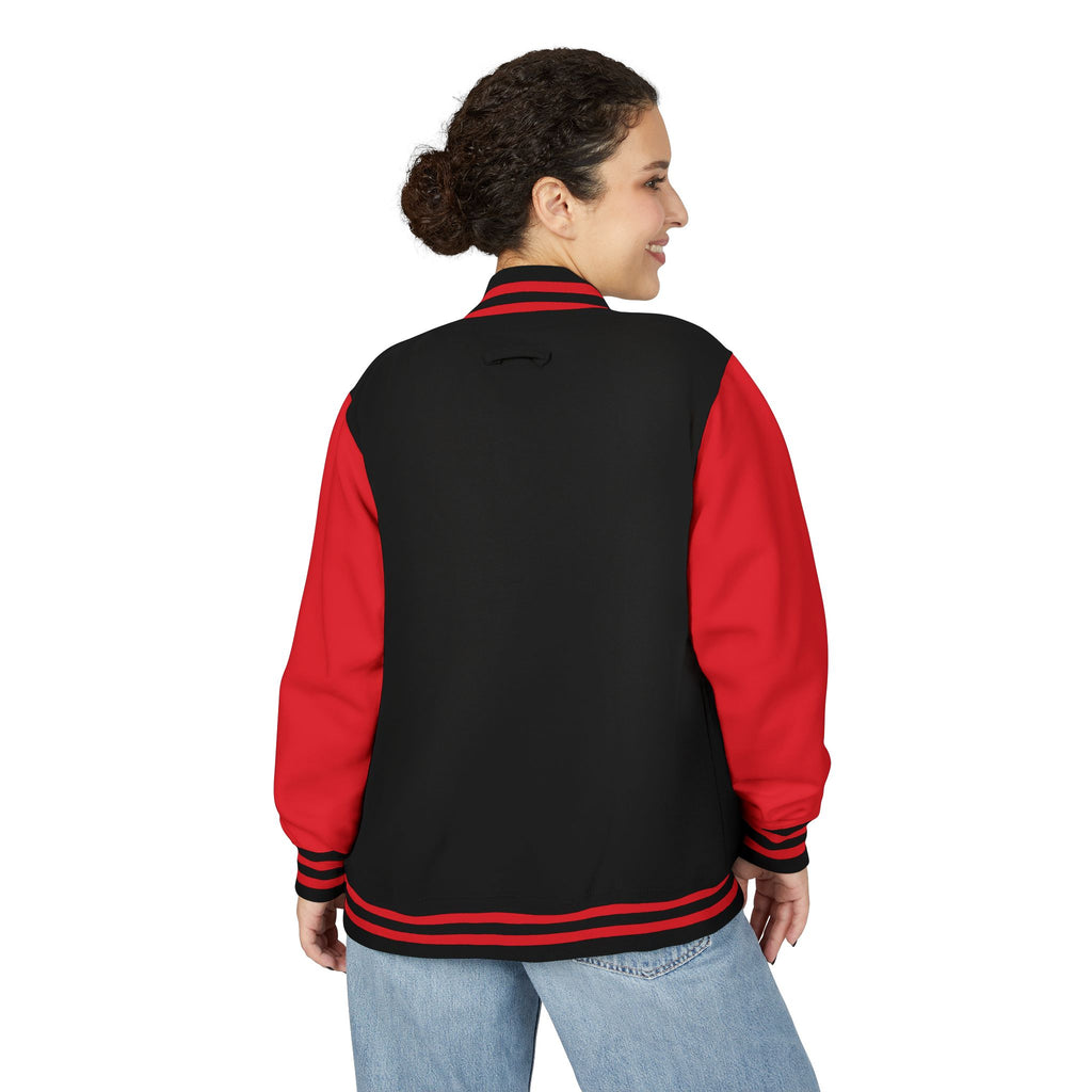 Letterman Jacket — Pink Retro 'Happiness' Varsity Jacket