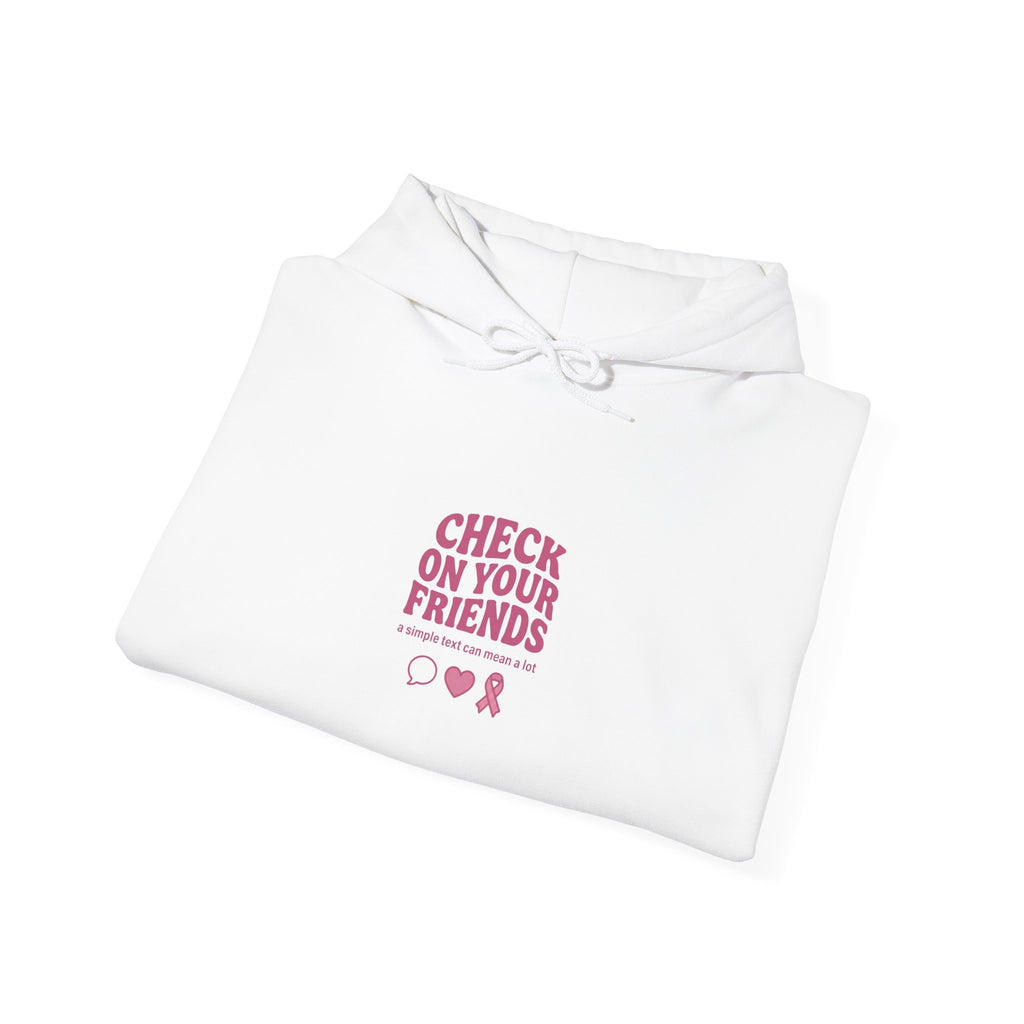 Check On Your Friends Hoodie | Mental Health Awareness, Green Ribbon