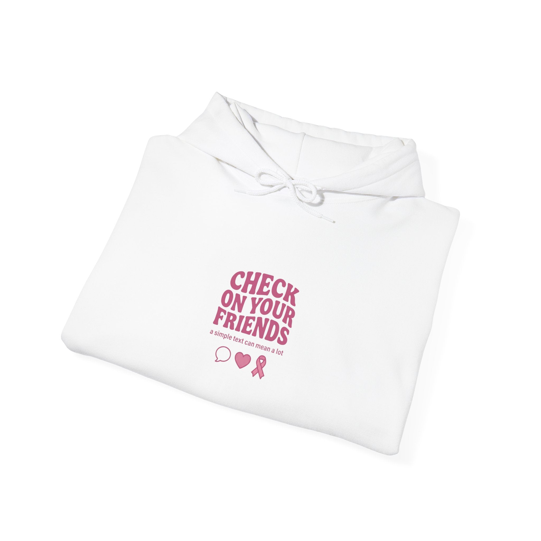 Check On Your Friends Hoodie | Mental Health Awareness, Green Ribbon