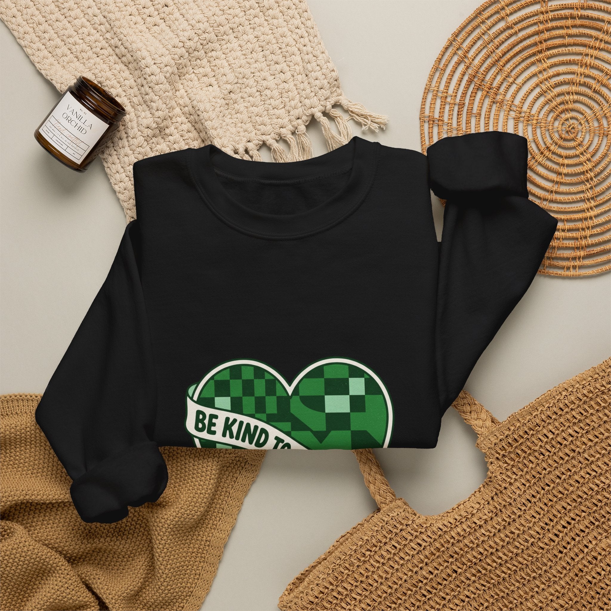 Be Kind to Your Mind Sweatshirt | Mental Health Awareness, Green Ribbon