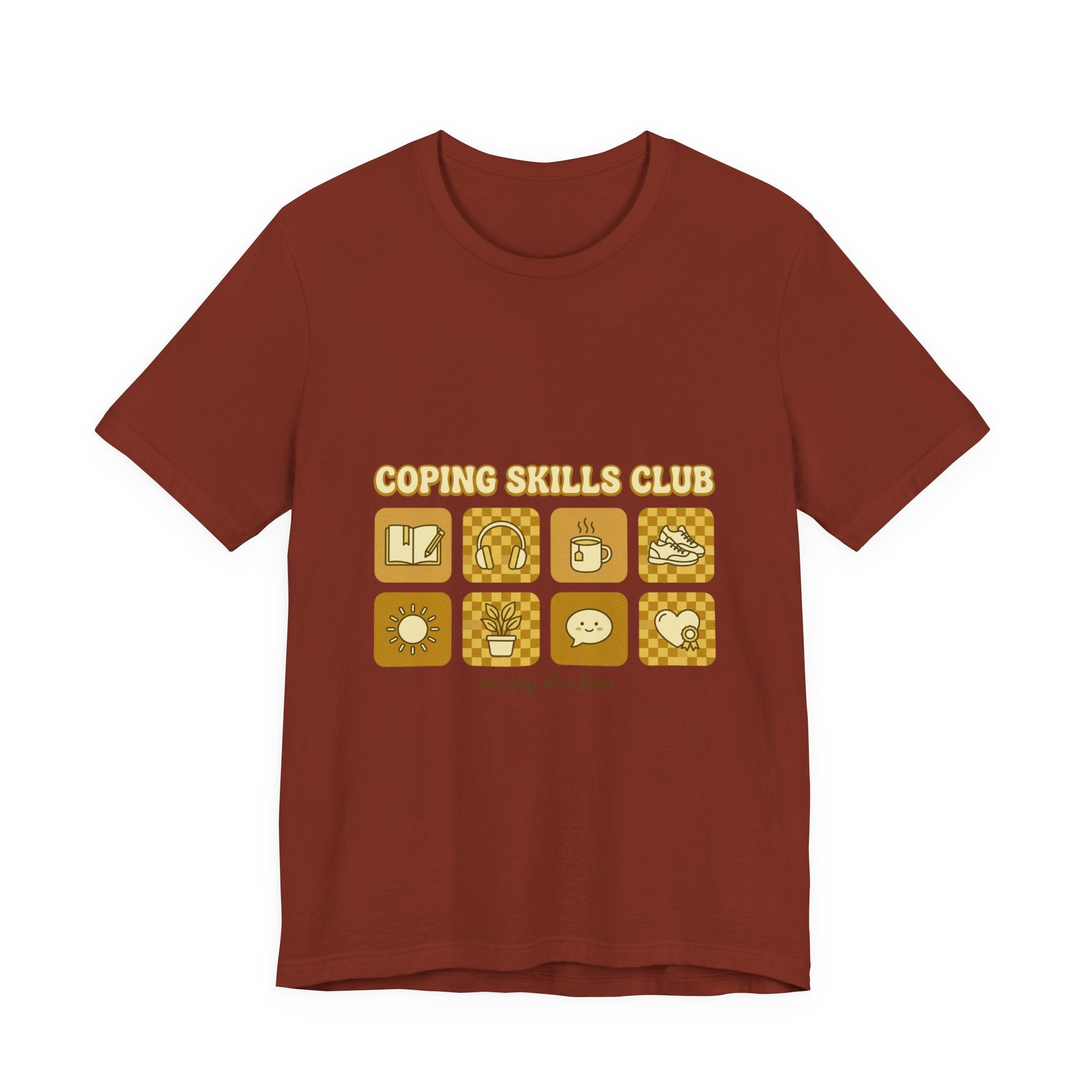 Coping Skills Club Tee | Mental Health Awareness, Retro Green Ribbon