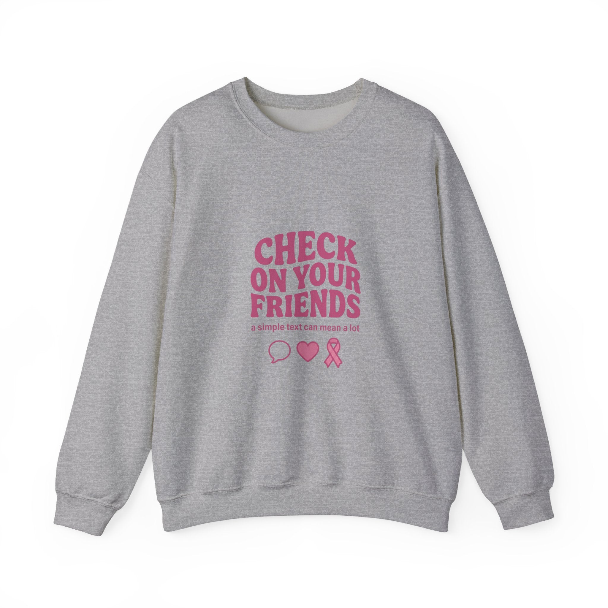 Check On Your Friends Sweatshirt | Mental Health Awareness, Green Ribbon