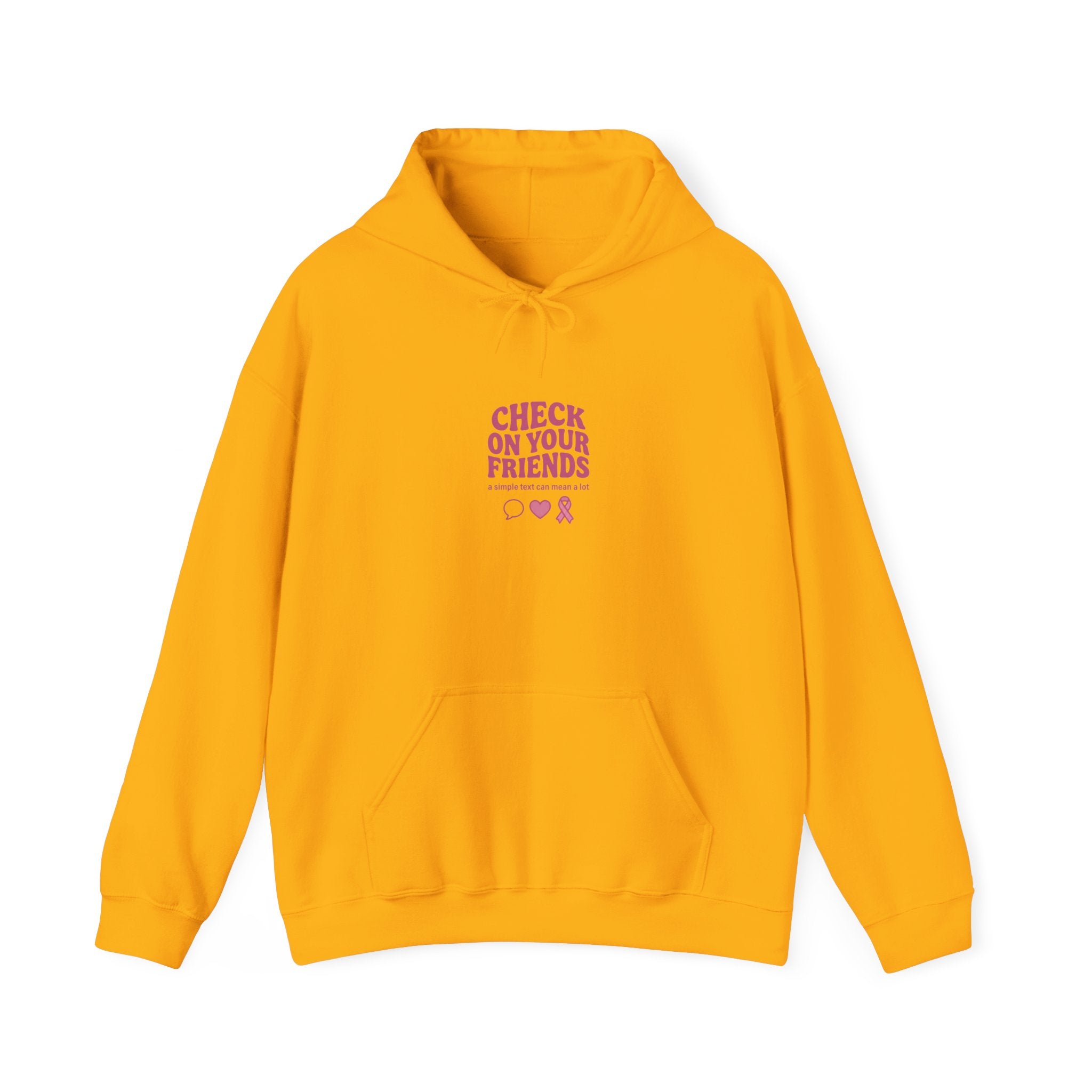 Check On Your Friends Hoodie | Mental Health Awareness, Green Ribbon