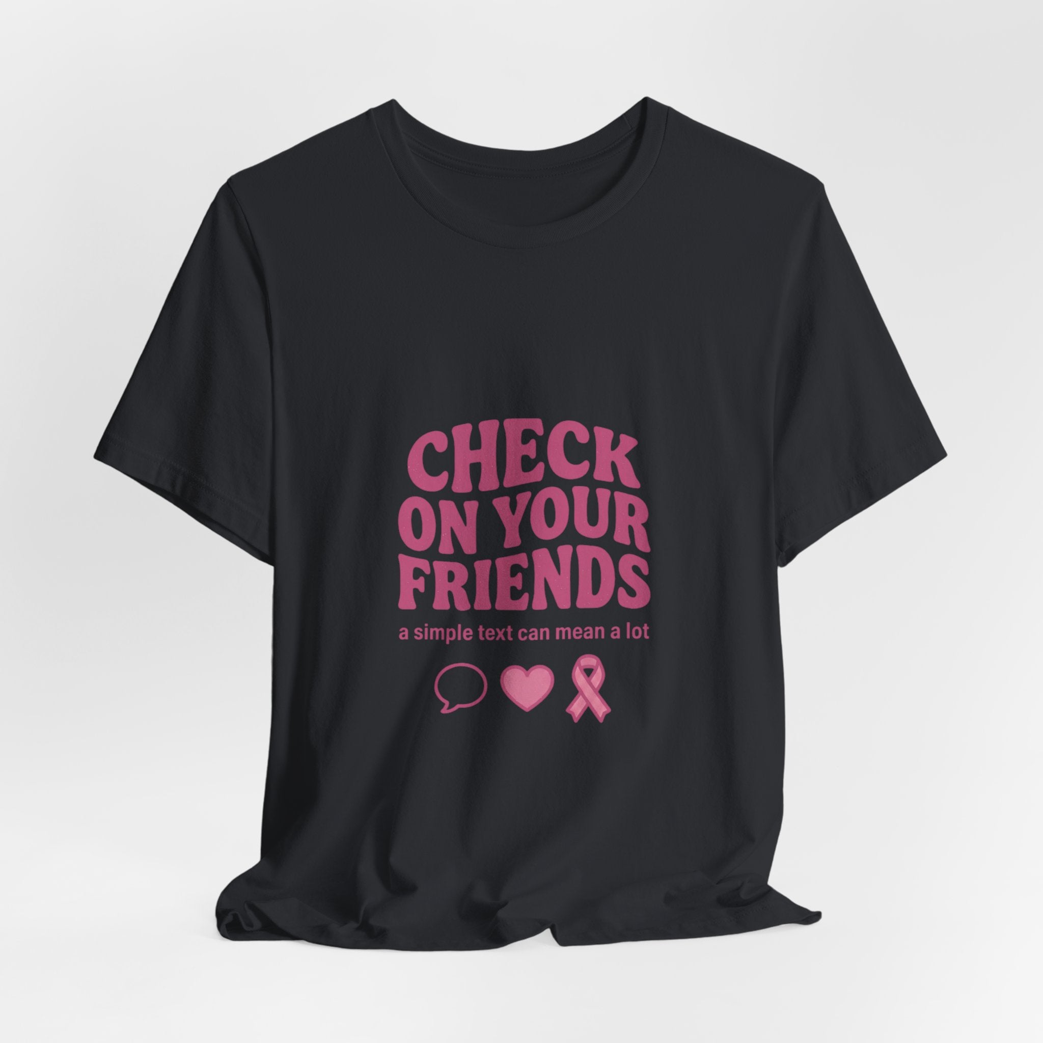 Check On Your Friends Tee | Mental Health Awareness, Green Ribbon, Support