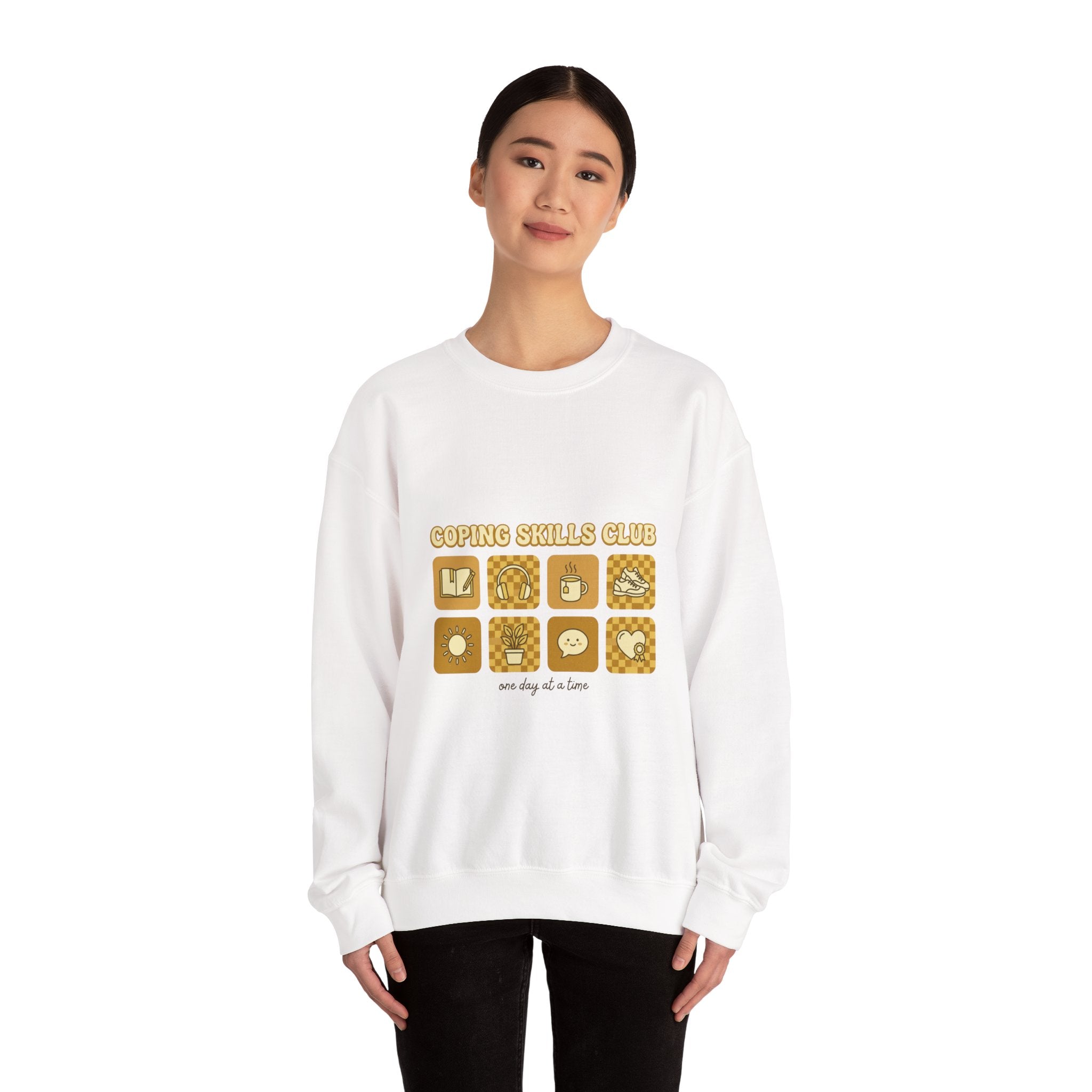 Coping Skills Club Sweatshirt | Mental Health Awareness, Green Ribbon