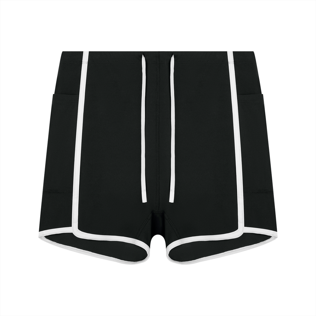 Urbania Women's High Rise Color Block Yoga Shorts